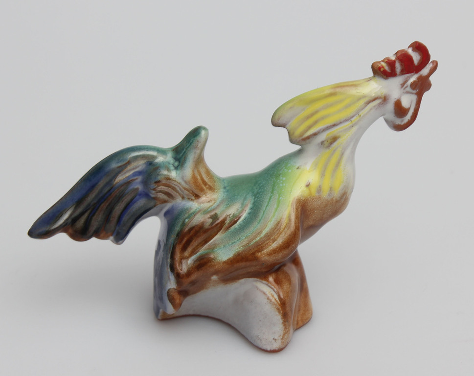 Ceramic rooster with glaze