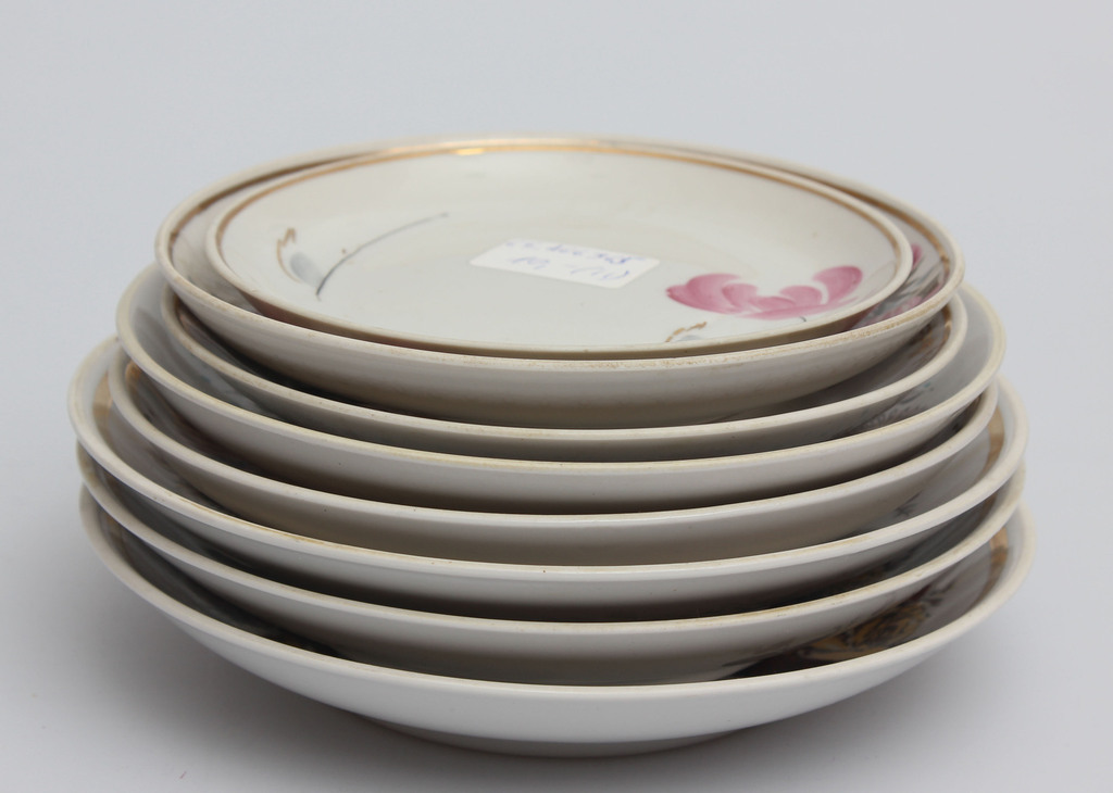 Saucers from various sets 8 pcs.