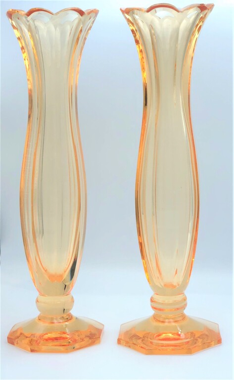 Pair of Art Deco shaped vases. 