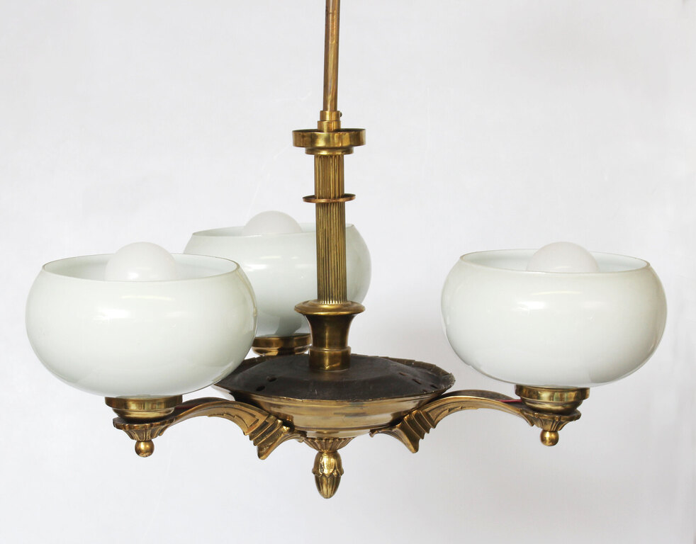 Three-domed ceiling lamp