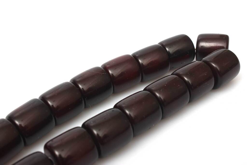 Cherry colored bakelite beads