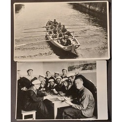 2 photos. Group photos of sailors.