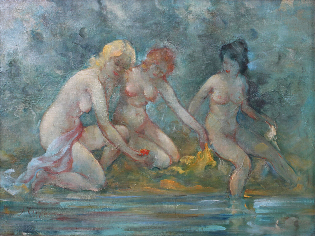 Three swimmers