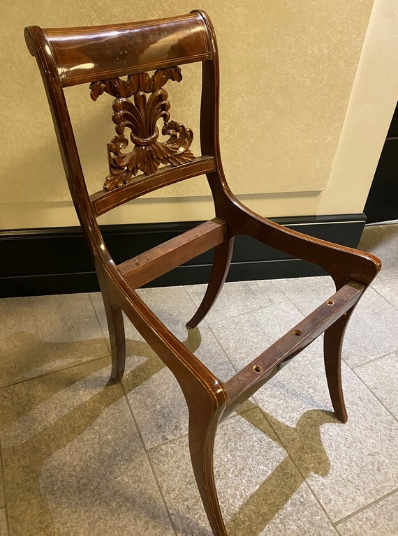 Диван и стулья из красного дерева в стиле бидермейер 2 шт.