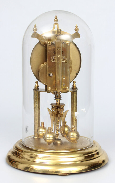 Table clock with glass dome