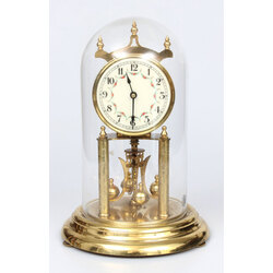 Table clock with glass dome