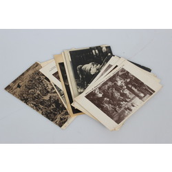 Black and white reproductions of paintings on postcards 18 pcs.