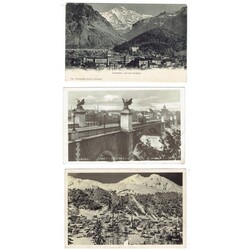 3 открытки - Швейцария (Базель, Давос, Юнгфрау)