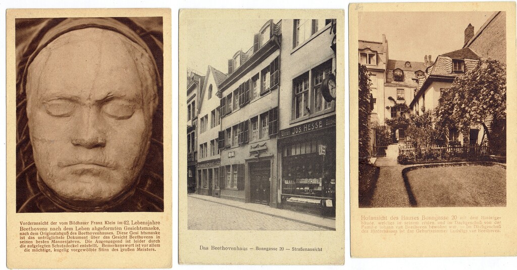3 postcards - Beethoven House