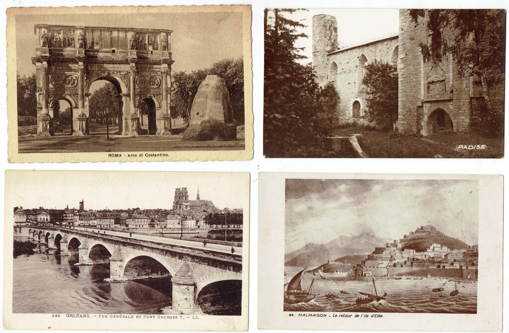 10 different postcards