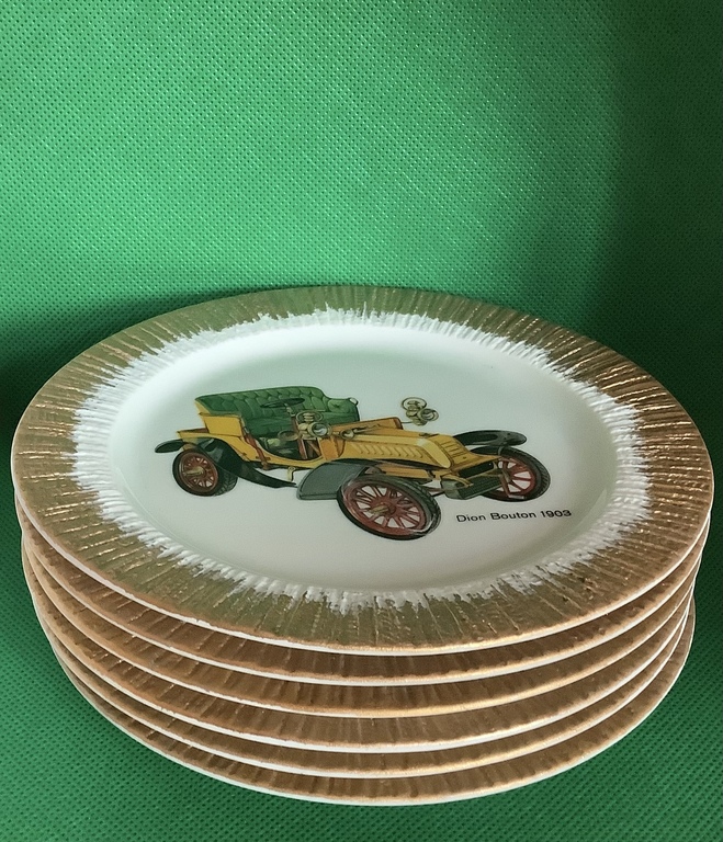 Коллекционные тарелки 6 шт. «Ретро Авто» Thomas,Германия 1950 год, 