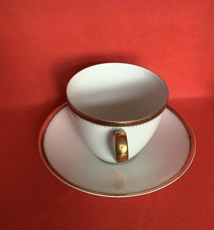 Arzberg coffee cup, pre-war Germany, gold lining and the finest porcelain
