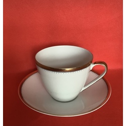 Кофейная чашечка Arzberg, довоенная  Германия , обводка золотом и тончайший фарфор