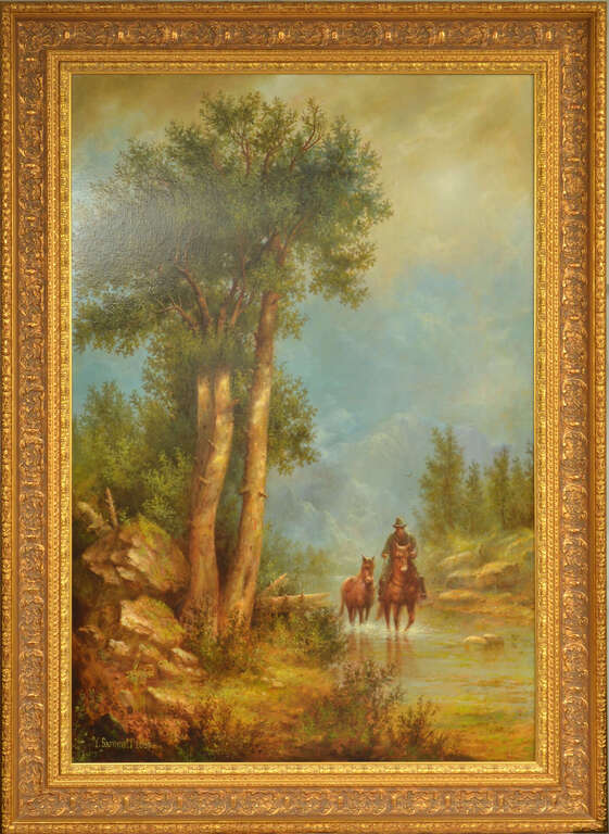 Landscape with a horseman
