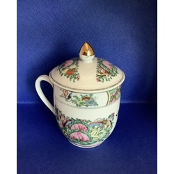 Ķīniešu tējas krūzīte 1940-50 gadi. Porcelāns, gleznojums