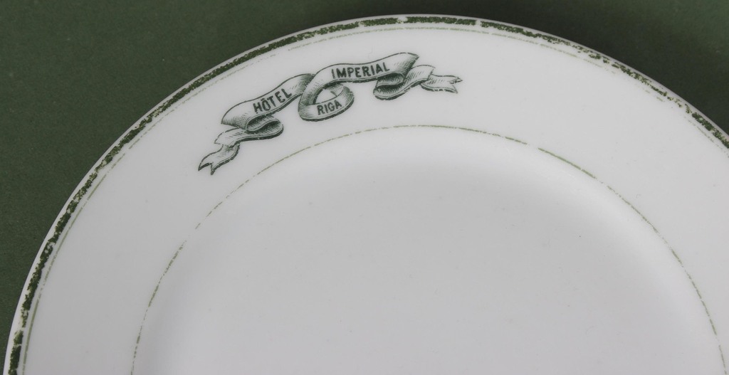 Porcelain plate ''Hotel Imperial  Riga''