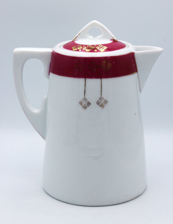 Art Nouveau porcelain jug with a lid