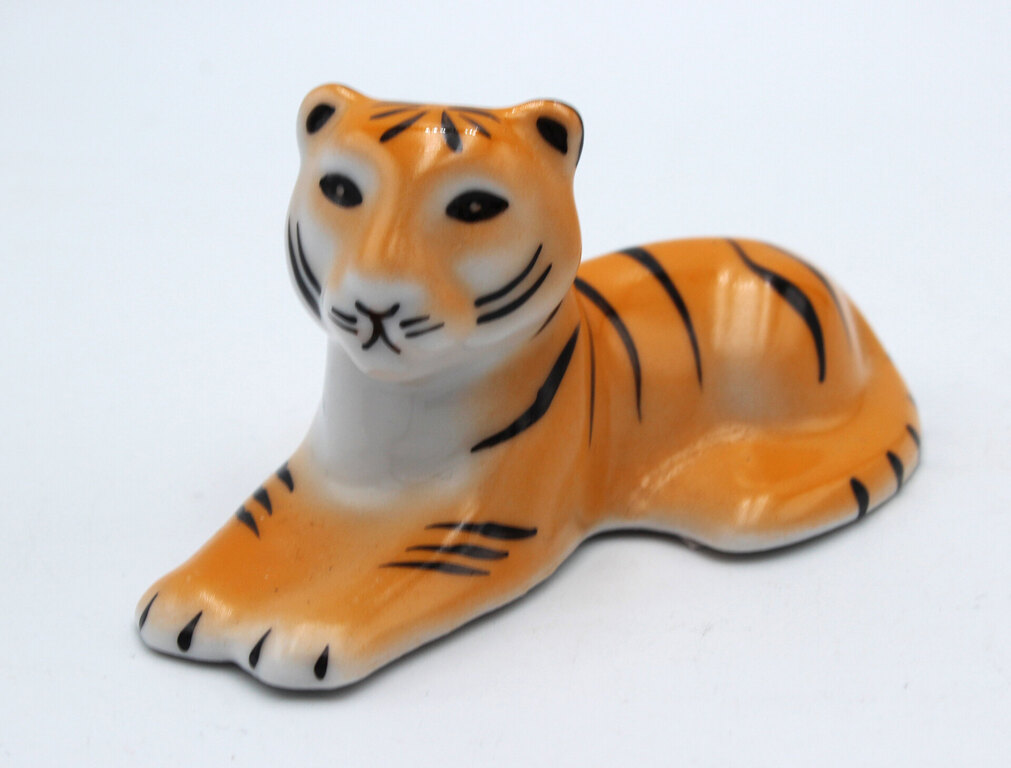 Porcelain figurine Tiger