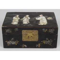 Wooden box with mother-of-pearl