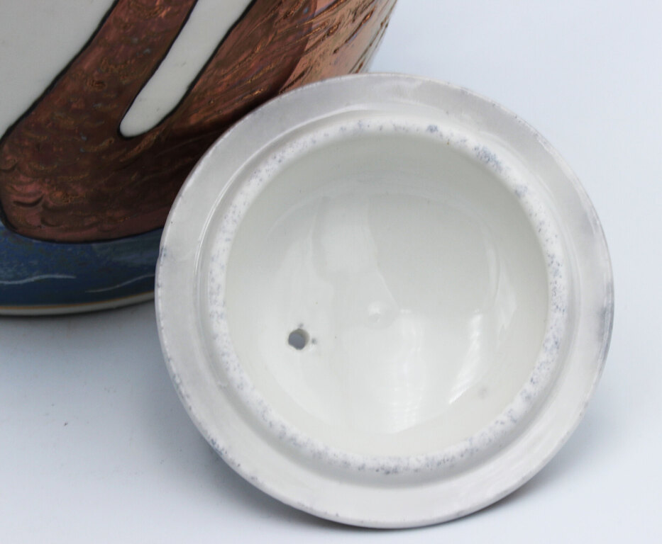 Porcelain jar with a cap