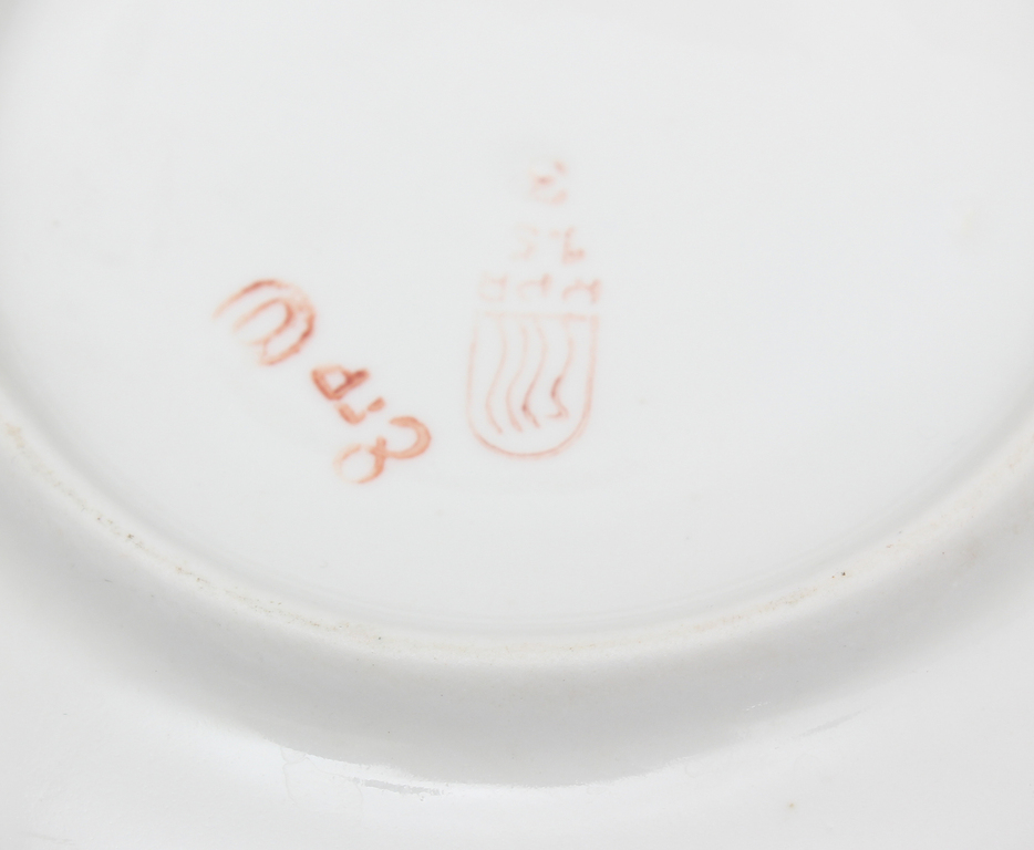 Parts of two porcelain dishes