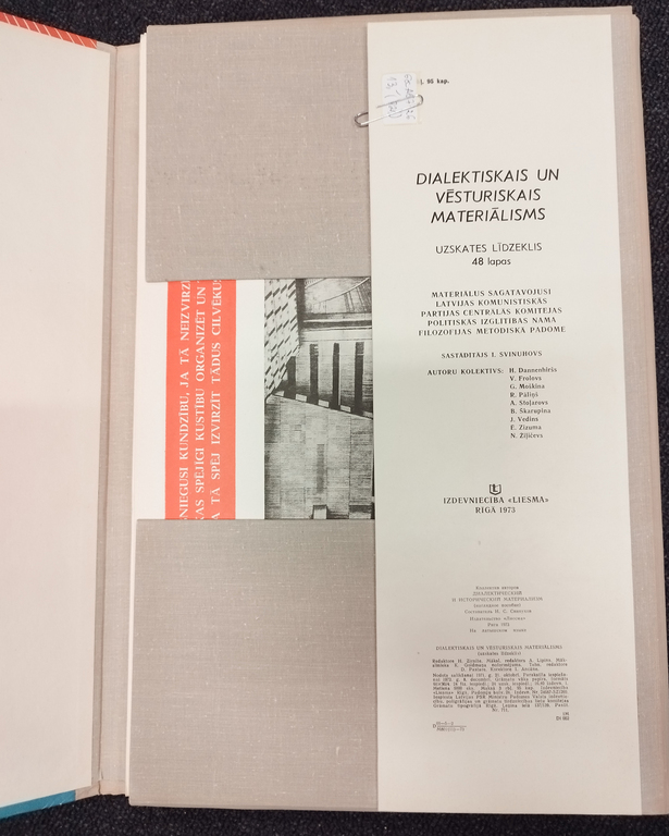 Grāmata ''Dialektiskais un vēsturiskais materiālisms'' (48. lpp)
