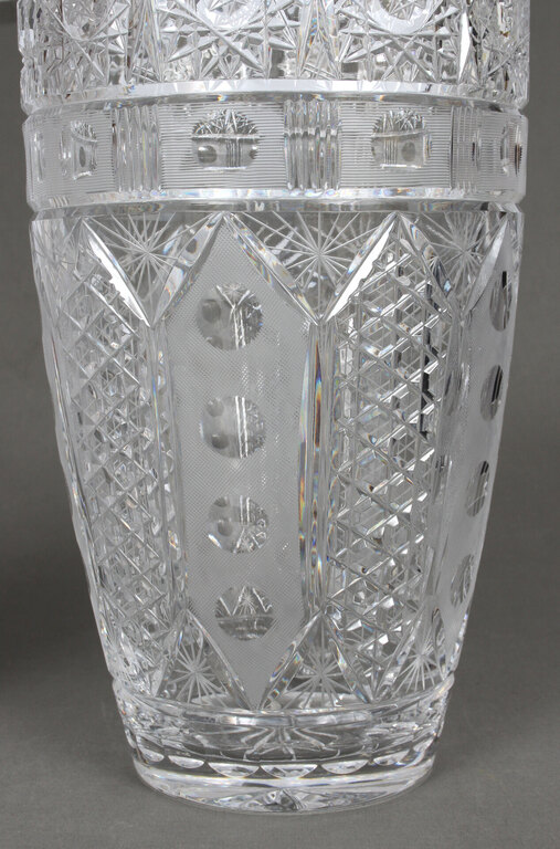 Two crystal vases