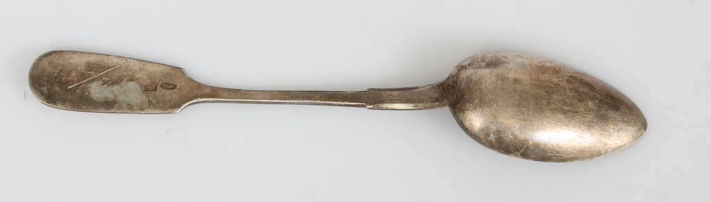 Set of silver spoons with engraving
