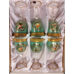 Glass glasses with gilding (6 pcs.)
