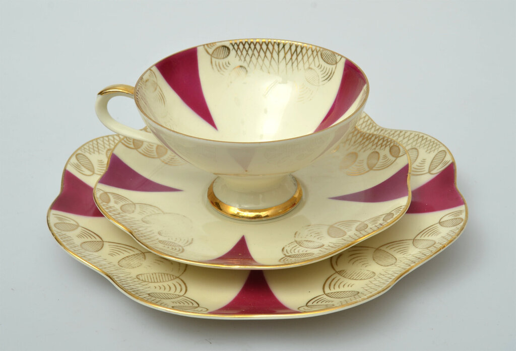 Bavaria porcelain trio (cup, saucer, plate)