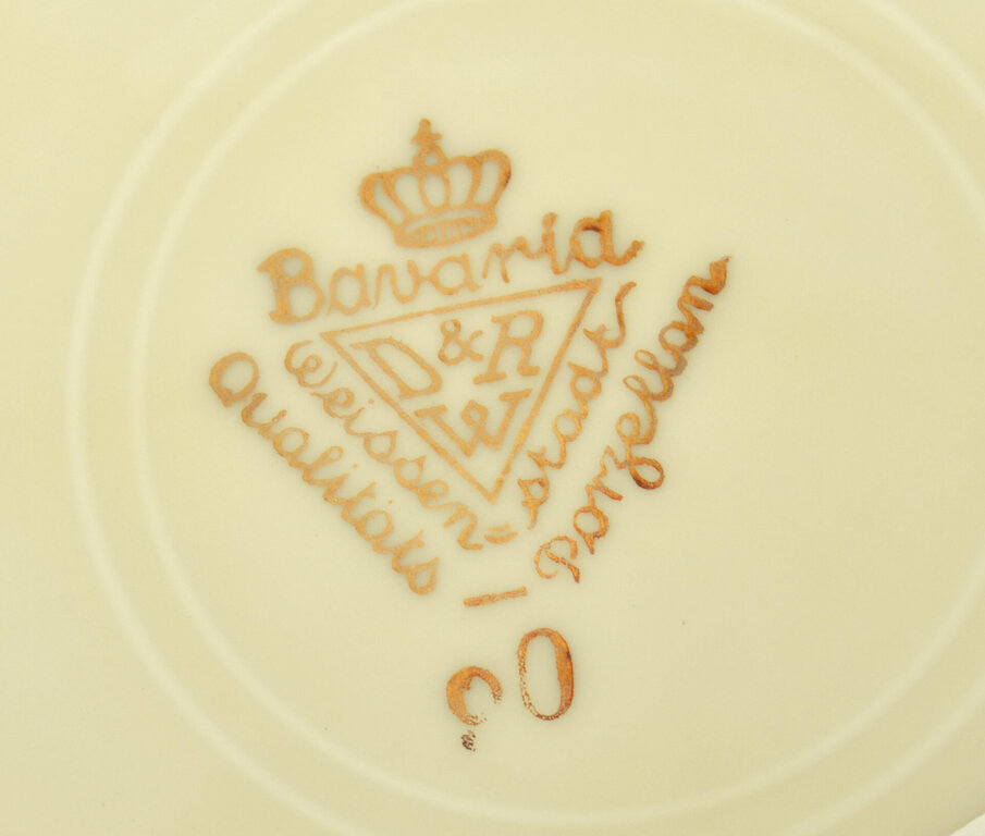 Bavaria porcelain trio (cup, saucer, plate)