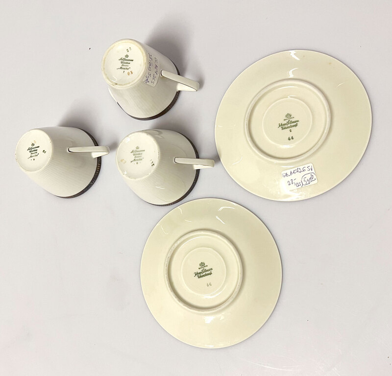 Monika porcelain cup set with cream dish