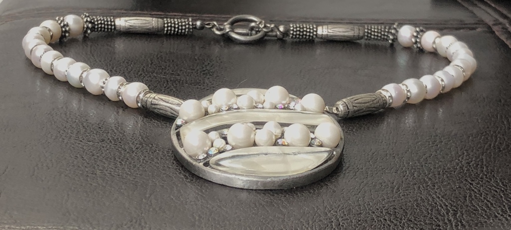 Винтажное ожерелье из пресноводного жемчуга