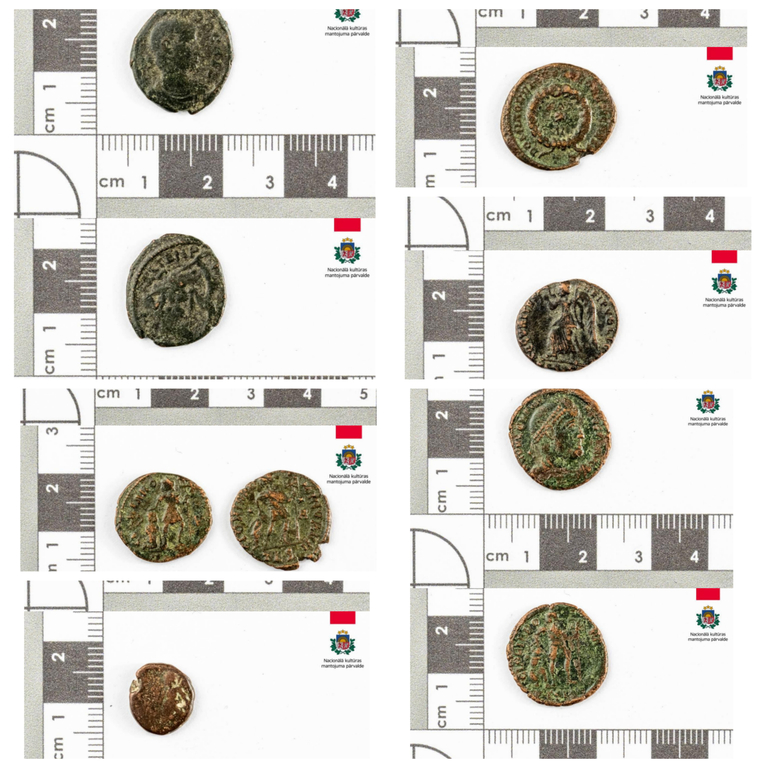 Senu un antīku rotu un monētu komplekts(apmēram 160)