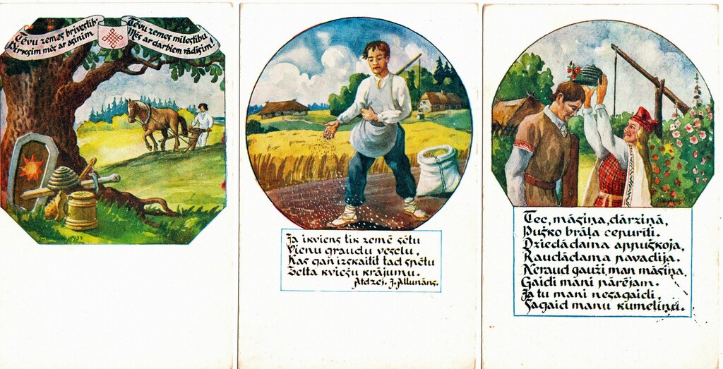 3 открытки, национальный романтизм