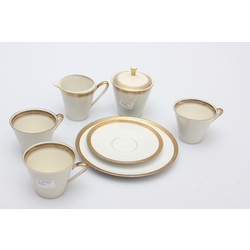 Incomplete porcelain coffee service for 3 persons