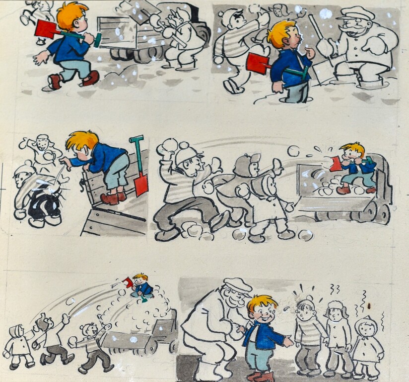 Oskars Muižnieks, original illustration for the children's magazine 