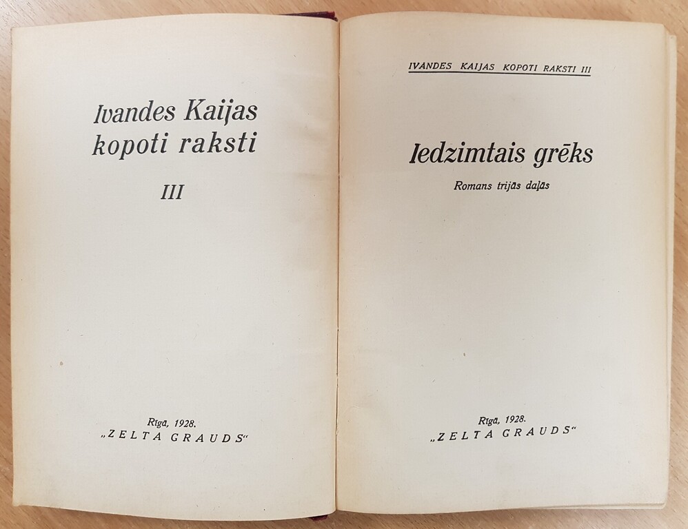 Ivande Kaija, Kopoti raksti II, III.