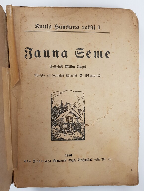 Writings of Knut Hamsun I. New Earth