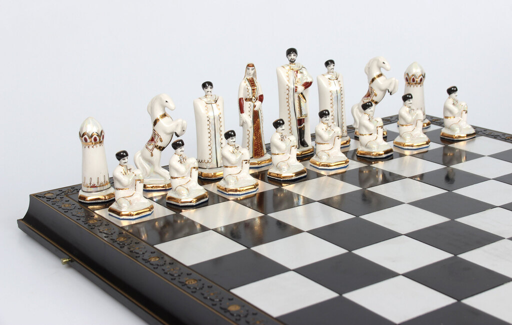 Porcelain chess set