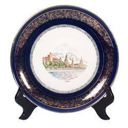 Porcelain plate with view of the Old Town
