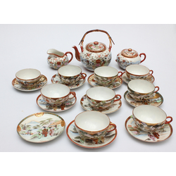 Porcelain set with oriental theme