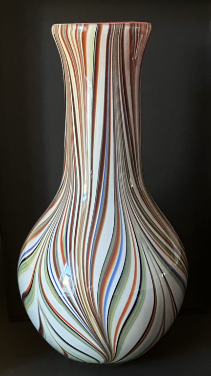 triple multi-colored glass vase Grīziņkalns (communary)