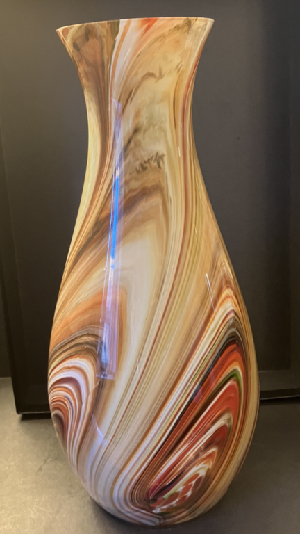 triskartaina vairākkrāsu stikla vaze Grīziņkalns(komunārs)