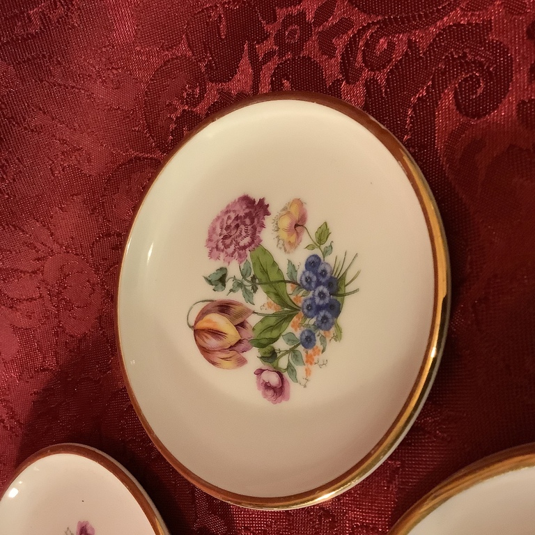 Plates (5pcs) Rosenthal. Germany. Hand painting. For small desserts.