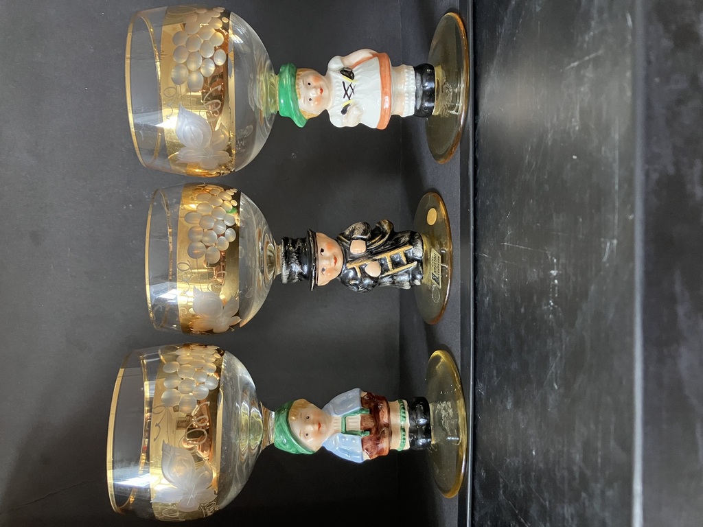 set of crystal glasses goebel