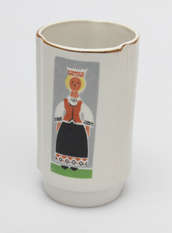 Porcelain vase Folk costumes