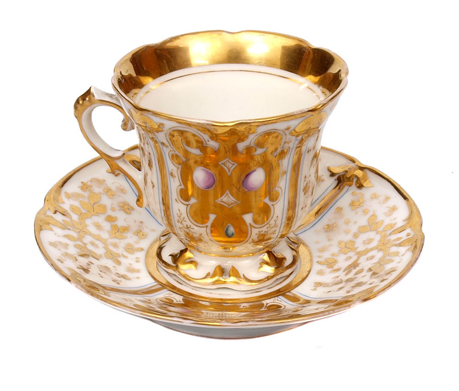 A cup with saucer