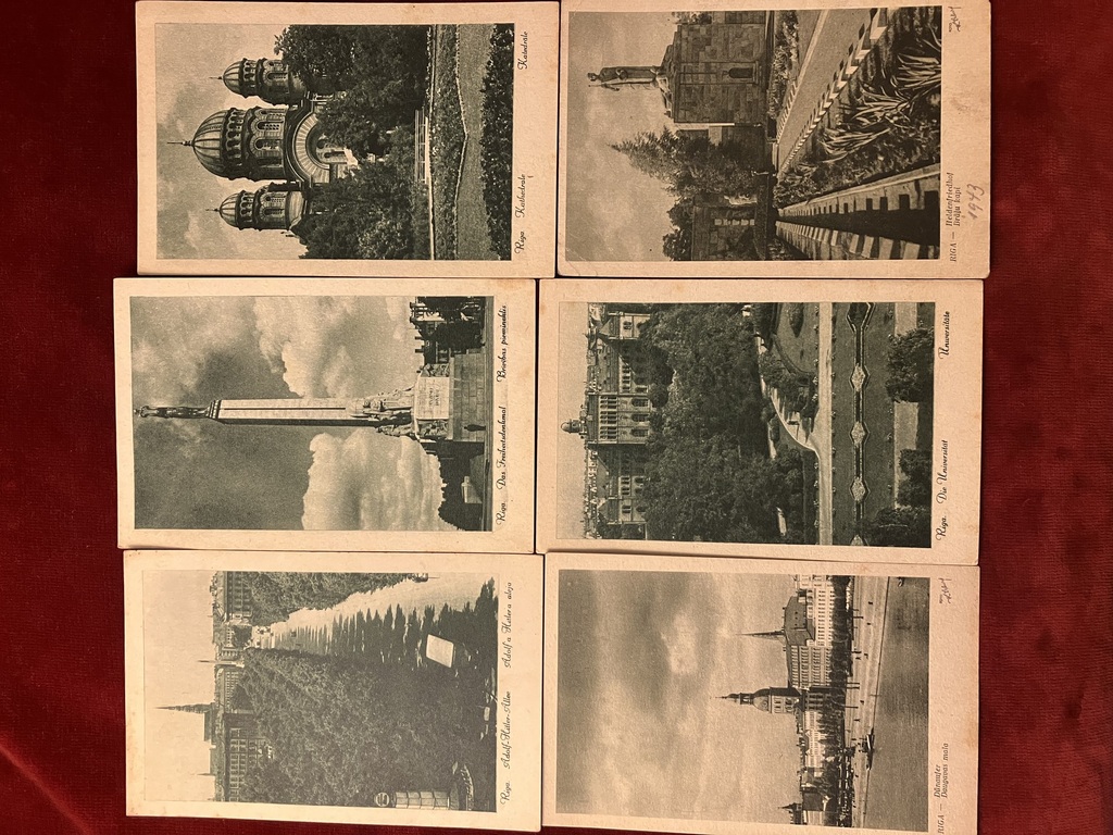 old postcards Riga 1943 time of German occupation 12 pcs
