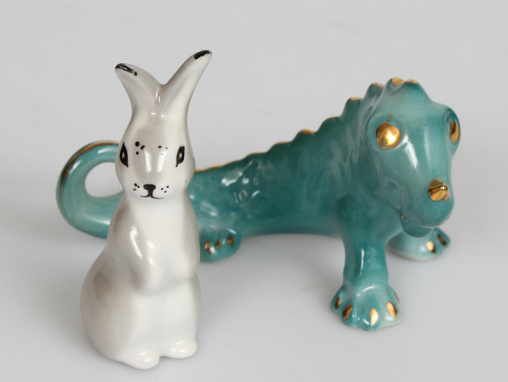 Divas porcelāna figūriņas ''Zaķis un drakons''